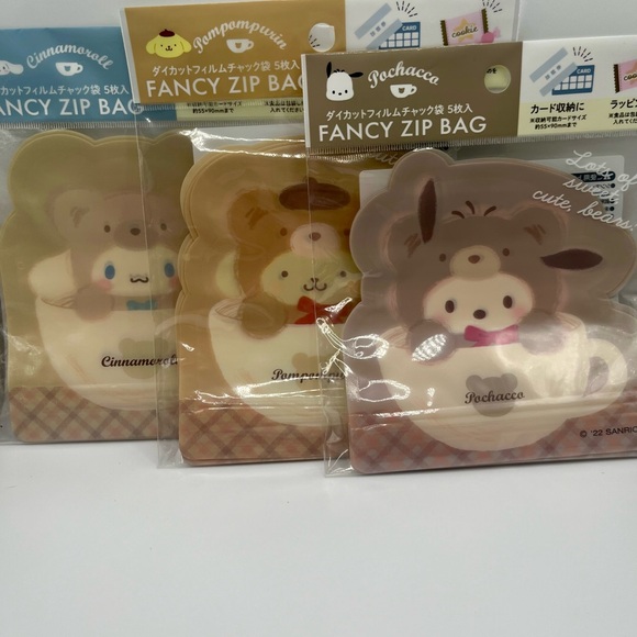 Sanrio Characters Teddy Bear Latte Zip Top Bags - Picture 5 of 5